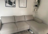Sofa 3 Sitzer mit Longchair beige grau Hannover - Misburg-Anderten Vorschau