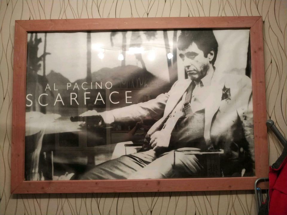 Wandbild Bilderrahmen glasscheibe Al Pacino Scarface 185x110m in Duisburg