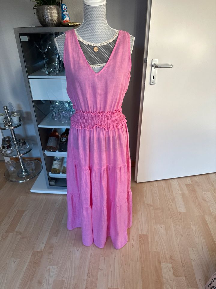 120 % Lino Luxus Leinen Kleid Gr. 36 pink 1x getragen NP 279,— in Schwanewede