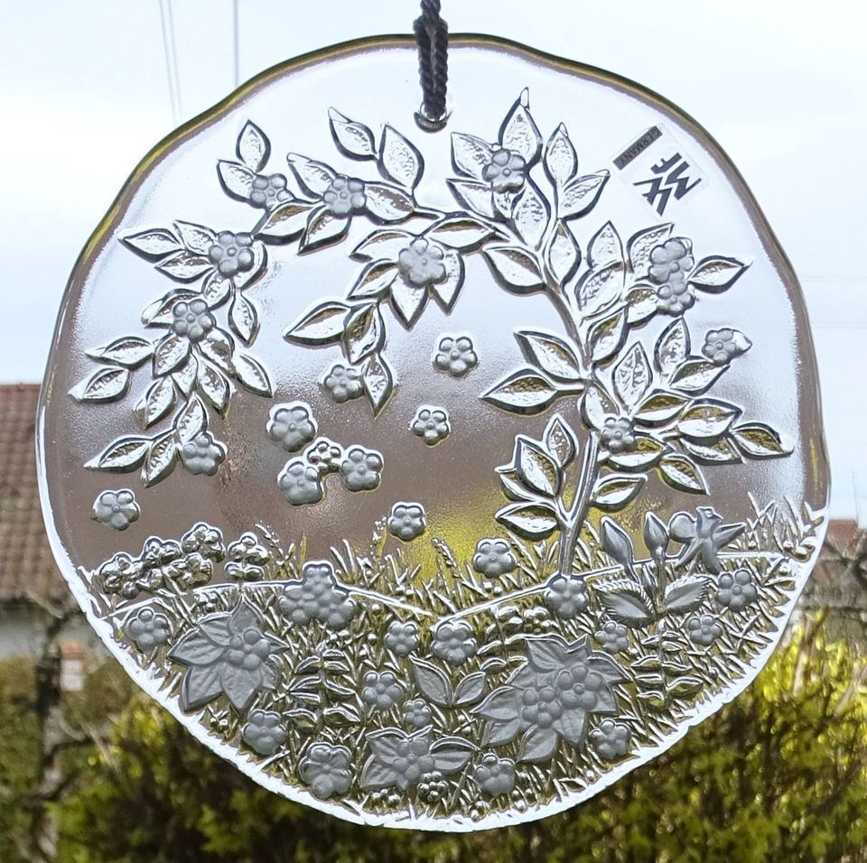 Glasbild Fensterbild WMF Bild blühender Strauch Frühling in Stutzenklinge