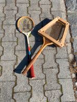 2x Squashschläger alt aus Holz mit Gestell, Vintage Bayern - Pürgen Vorschau