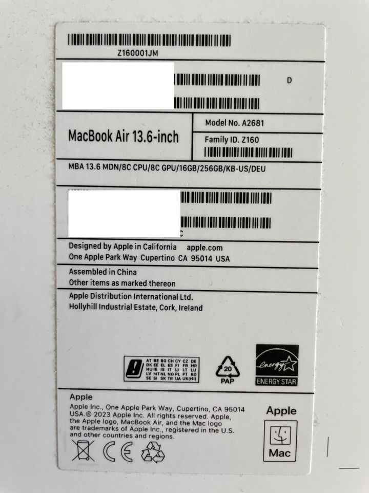 1x Apple MacBook Air 13 and 2x MacBook Pro 16 Inch Empty Boxes in Berlin