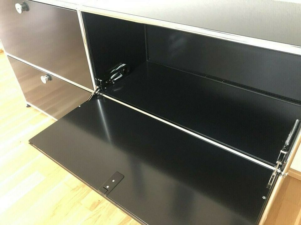 USM Haller Sideboard Graphitschwarz 153x74x37cm Refurbished in Hemmingen