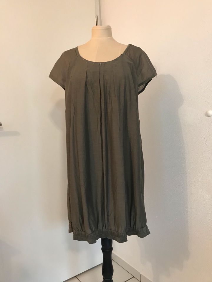 DKNY Donna Karen Tunika oliv Seide Baumwolle M/L in Streitberg