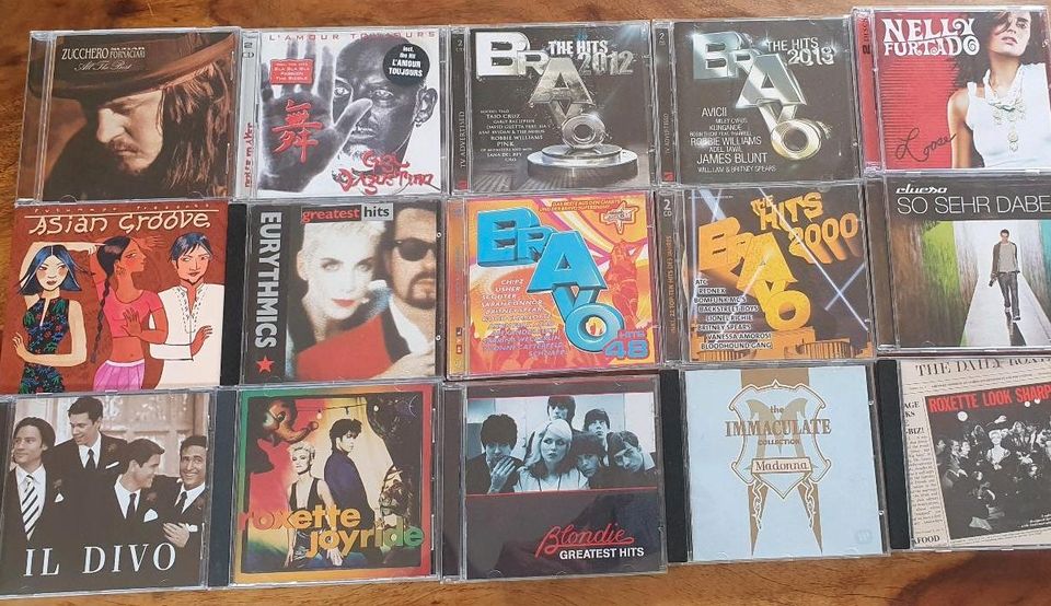 15 CDs CD Rock Pop Bravo Hits Blondie Roxette Madonna etc. in Stuttgart