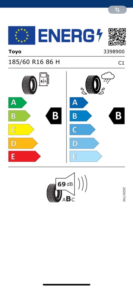 4x Sommerreifen Toyo Proxes R55 A, 185/60 R16 86H, NEUWERTIG! in Wandlitz