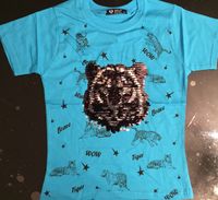 Tiger Wende-Paiilletten T-Shirt Gr 146 152 Neu türkis München - Pasing-Obermenzing Vorschau