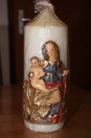 Kerze Gottesmutter Maria mit Jesus - Kind 30x11cm ca. 40 Jahre Bayern - Dorfen Vorschau