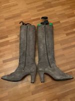 Stiefel Wild-Leder in grau  / Größe 38 /gebr. schmaler Schaft Eimsbüttel - Hamburg Stellingen Vorschau