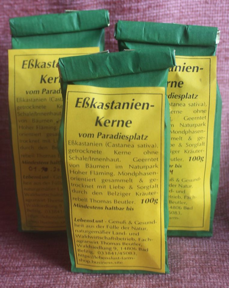 getrocknete & geschälte Esskastanien für ganzjährigen Genuss 100g in Bad Belzig