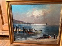 Tolles Gemälde, Boote, Meer, Größe 70x60cm Hessen - Rüsselsheim Vorschau