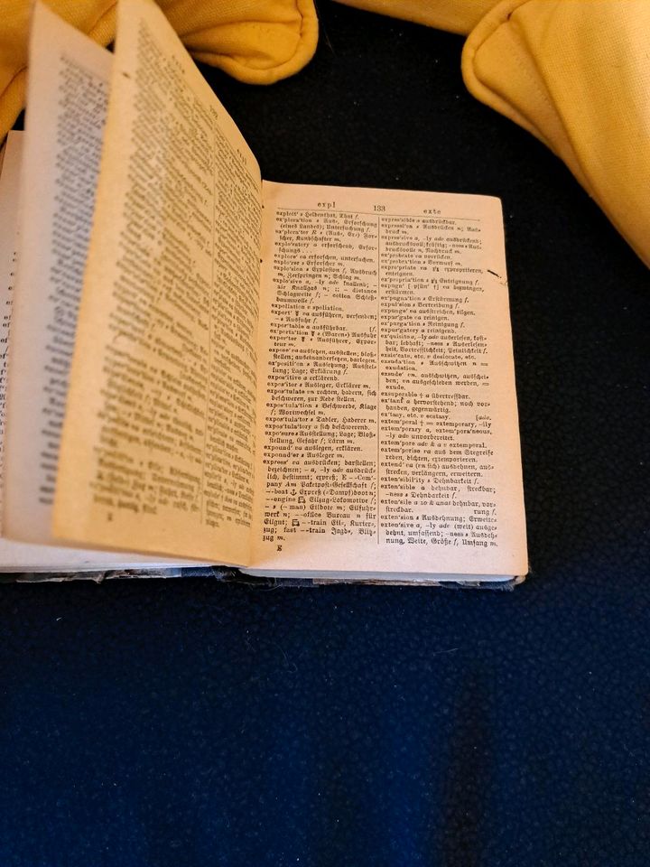 Antiquarisch Hardcover ca. 1910, Wörterbuch,Englisch/Deutsch in Fockbek