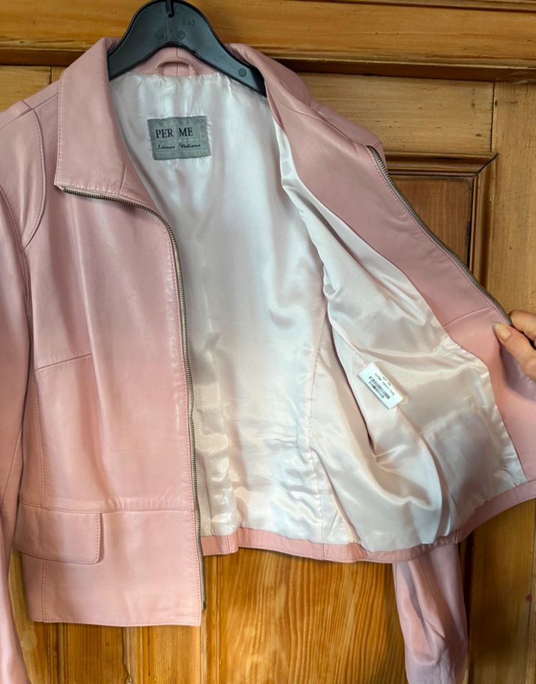 Lederjacke Lammnappa rosé Gr. 40 in Wöllstadt