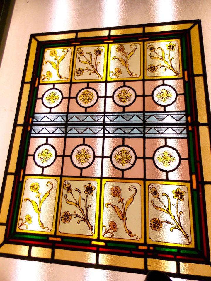 Bleiverglasung,Jugendstil ,Glasbild,Fenster,Kirchenfenster, in Bamberg