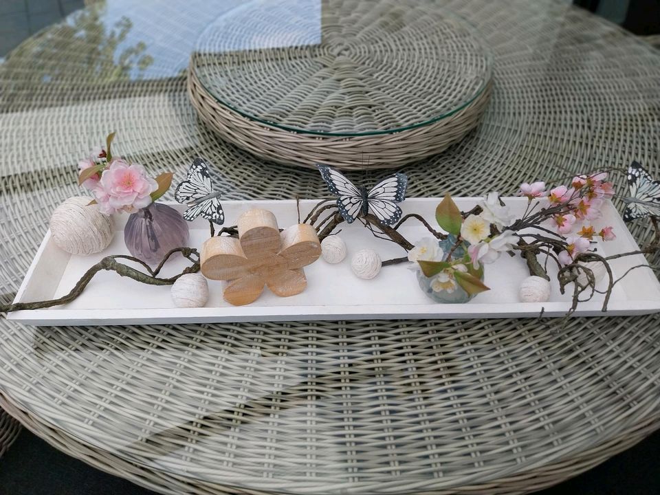 Frühling Sommer Deko von Depot Vasen Blumen Tablett Schmetterling in Nettetal