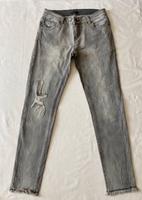 Damen Jeans Strass Used Look Grau Gr. 38 wie neu Hessen - Gründau Vorschau
