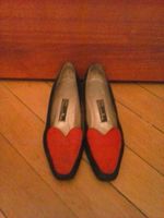 SAMANTHA Vintage Komplett Lederschuhe schwarz-rot, flach, Gr.35 Berlin - Wilmersdorf Vorschau