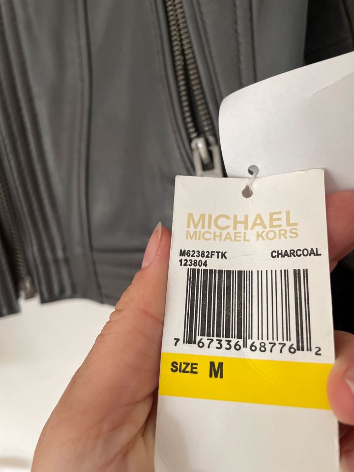 Michael Kors echt Lederjacke grau neu mit Etikett Gr. M / 38 in Saarbrücken