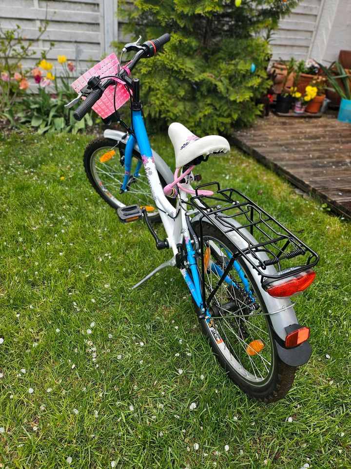 Mädchen Fahrrad 20 Zoll, blau weiß in Moosburg a.d. Isar