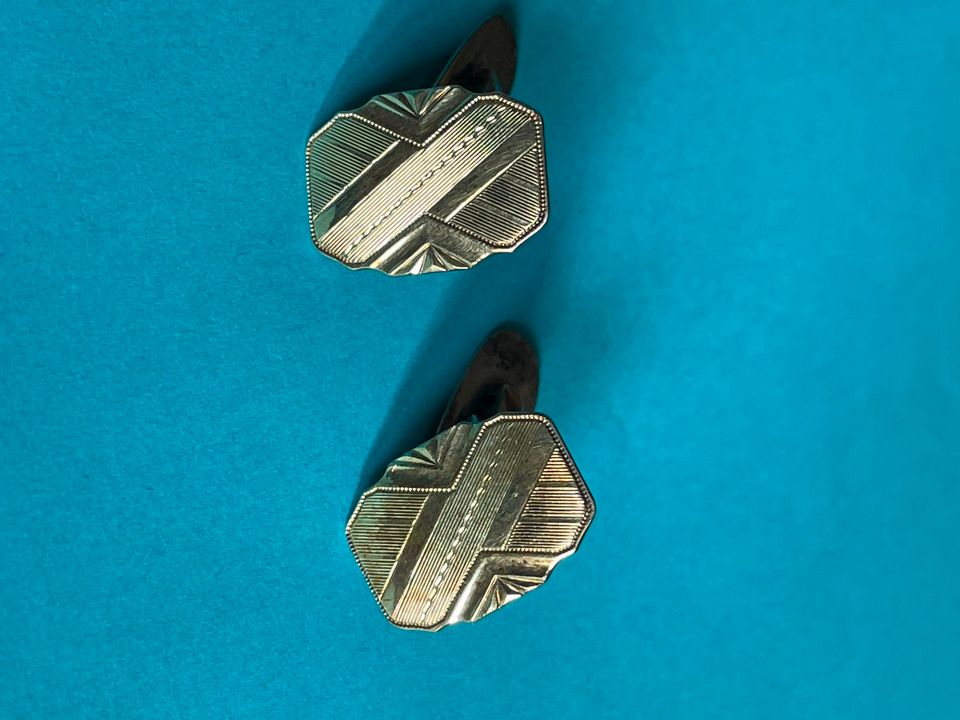 Ältere Manschettenknöpfe (Silber 800, teilvergoldet) in Nettetal
