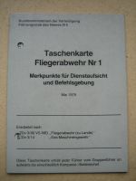 Fliegerabwehr Taschenkarte Nr. 1 Ausbildung Bundeswehr 1979 Baden-Württemberg - Sinsheim Vorschau