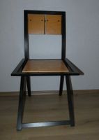 Stuhl aus Vierkant-Stahlrohr und Holz Buchholz-Kleefeld - Hannover Groß Buchholz Vorschau
