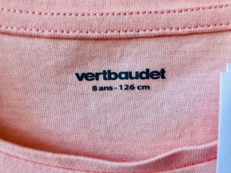 Vertbaudet kurzarm T-Shirt Ballerina rosa Glitzer 122 126 128 Neu in Obertshausen