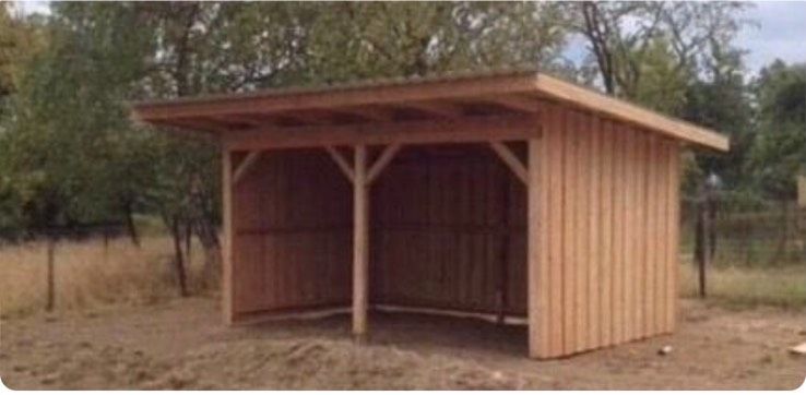 Weidehütte Offenstall 3x5 mit Vordach in Elbingen Westerwald