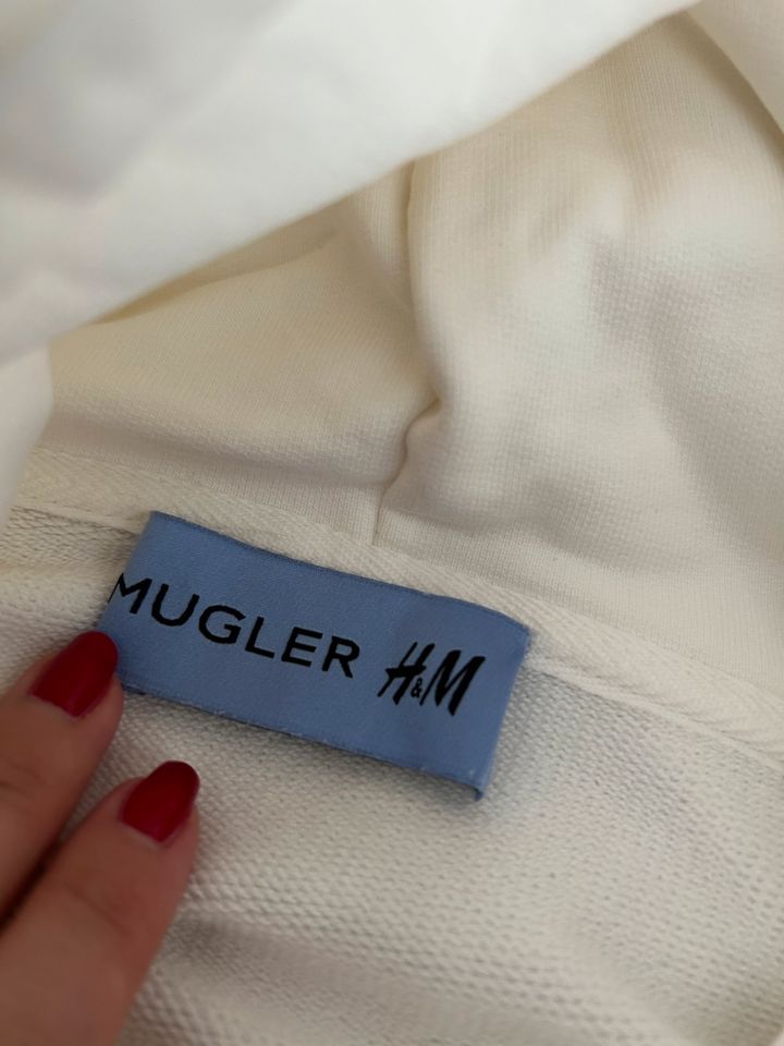 Thierry Mugler H&M Sweatshirt Hoodie Weiß Größe L 40 in München