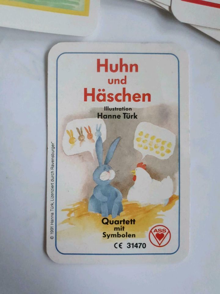 Huhn und Häschen Quartett, vollständig, selten in Hoyerhagen