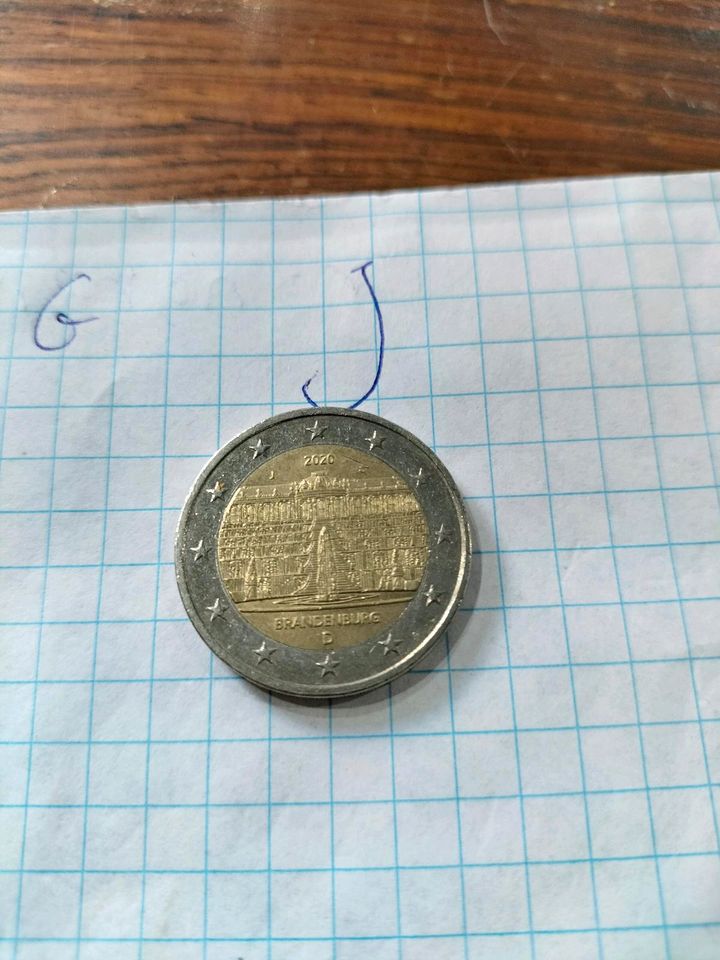 Brandenburg 2 Euro Münze Deutschland A,J, 2020 in Ilmenau