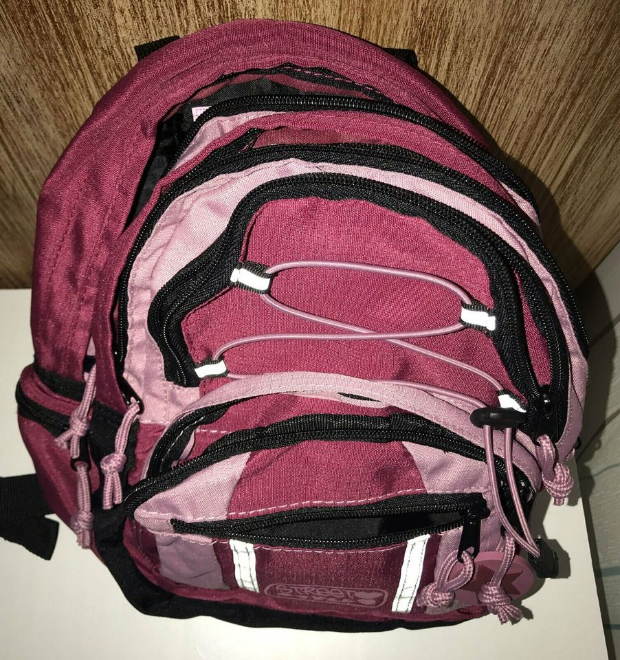 Rucksack Kindergarten Kinder Rot/Pink Wandern Tasche 21x30x13cm in Verden