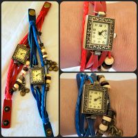 2 Stylische Vintage Armbanduhren  im Doppelpack, blau + rot, NEU Rheinland-Pfalz - Bingen Vorschau