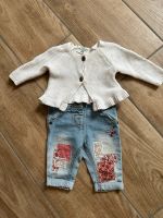 Baby Mädchen Set Größe 56, Bio Baumwolle Strickjacke und Jeans Neumünster - Padenstedt Vorschau