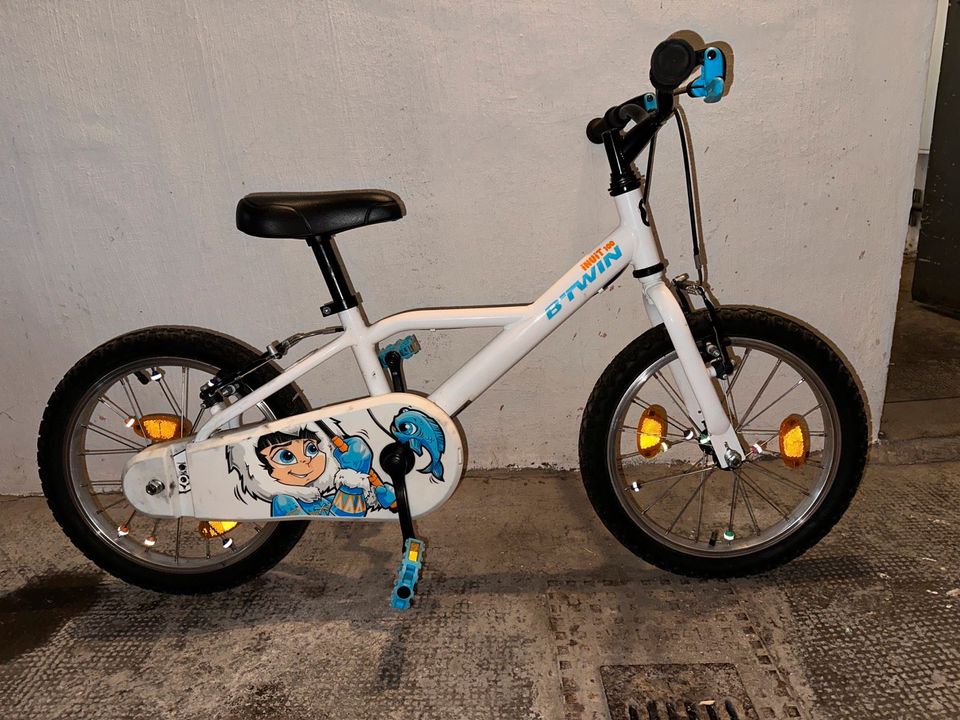 BTWIN Kinderfahrrad 16 Zoll 100 Inuit weiß/blau - gebraucht in Erfurt