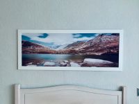 Wandbild mit weißem Rahmen groß 160x60 See Berge weiß Leinwand Bayern - Regensburg Vorschau