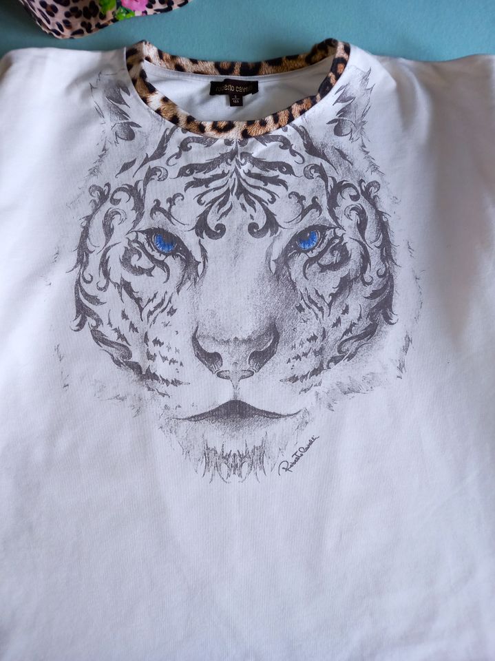 RESERVIERT Roberto Cavalli T-Shirt Leopardmuster 12-16J, w.NEU in Hainewalde