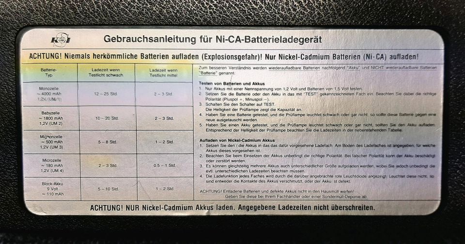 Akku- Ladegerät für Akkus Größe AA, AAA, Mono- und Babyzellen, 9V in  Sachsen - Werdau | eBay Kleinanzeigen ist jetzt Kleinanzeigen