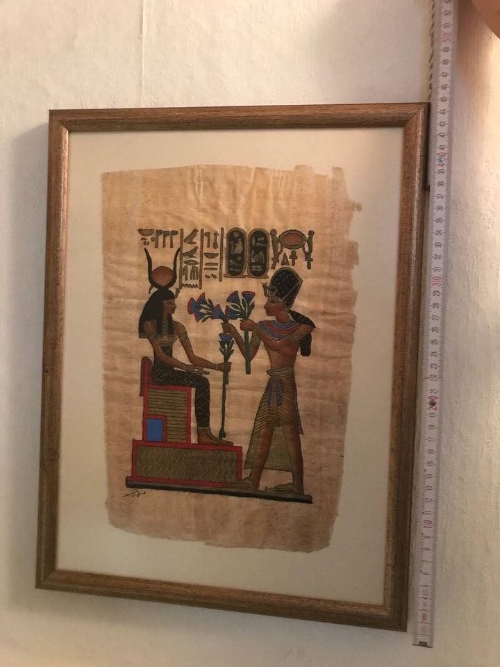 Ägyptisches Bild auf Papyrus in Rhinow