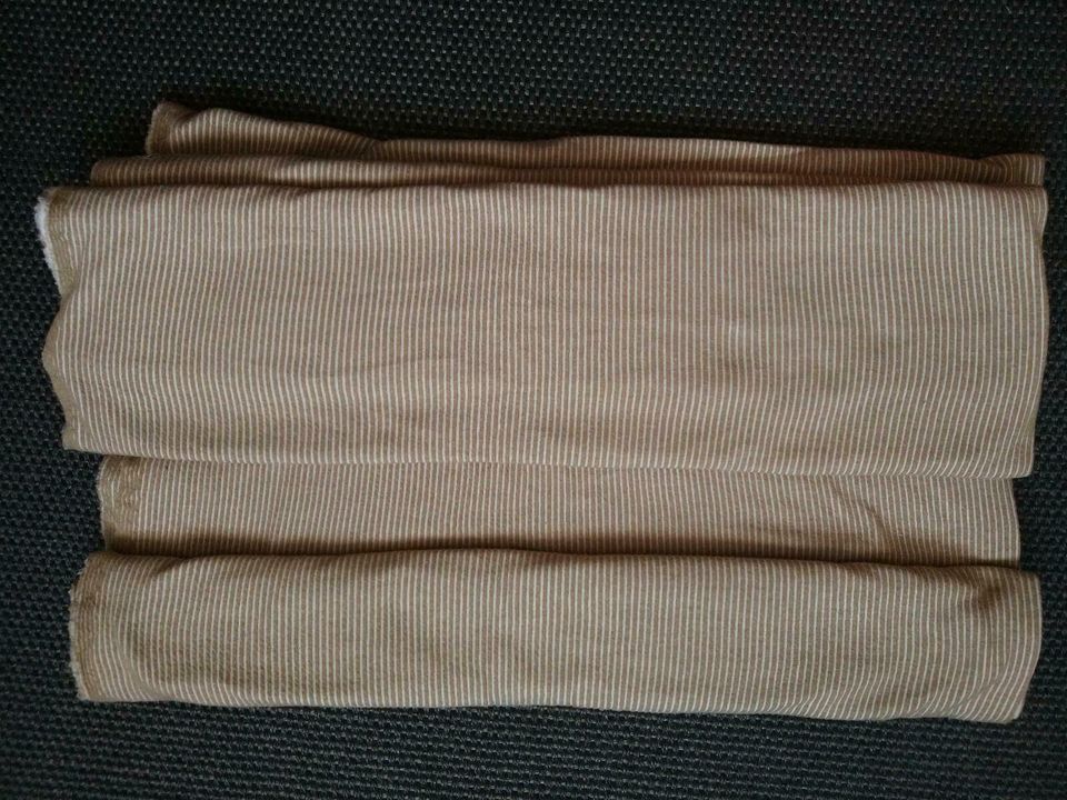 Jersey mit Rippen Sweatshirt-Stoff beige-weiß ca. 3,85m x 1,5m in München