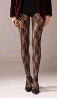 Calzedonia Strumpfhose aus Spitzengewebe schwarz Gr L Berlin - Mitte Vorschau