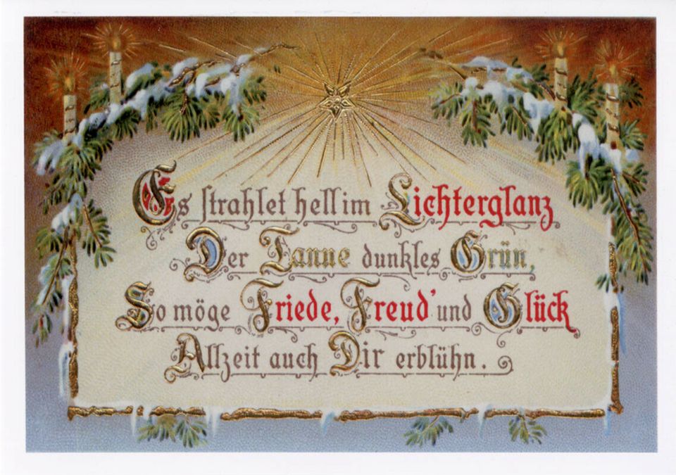 Nostalgische Postkartensatz Frohe Weihnachten VI, 8 Karten in Flöthe