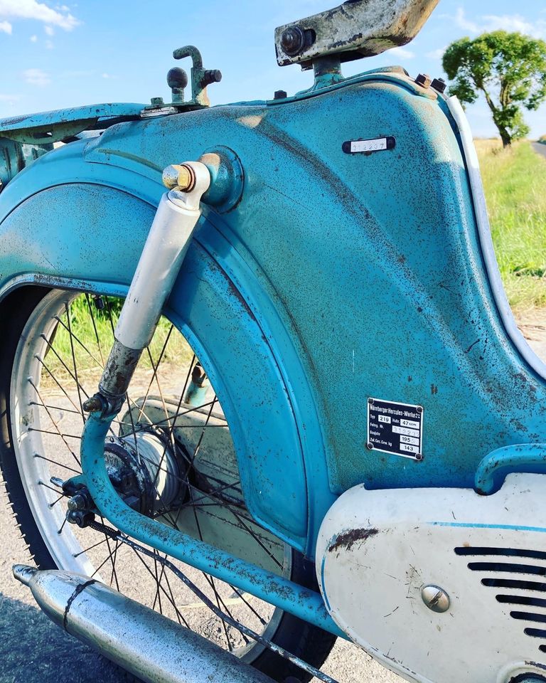 Hercules 219 Moped restauriert Patina No Zündapp Puch NSU Mofa in Hohenroda