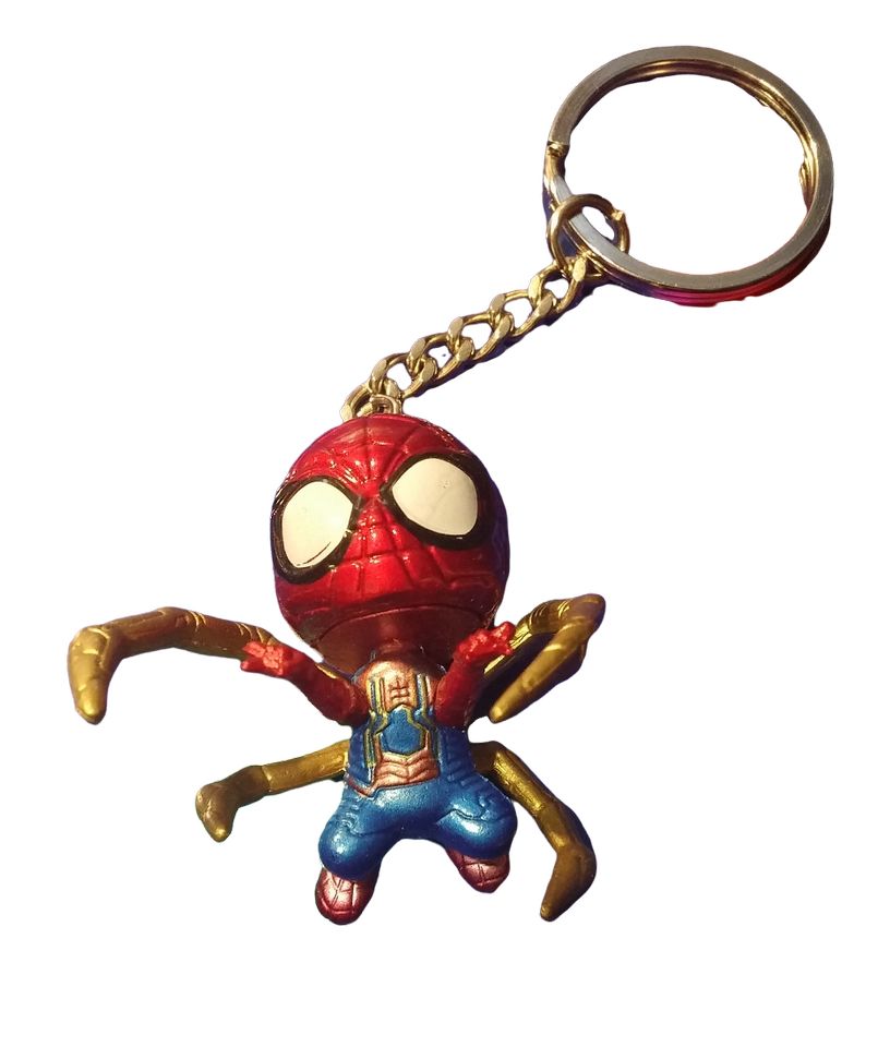 IRON Spiderman Avenger 3D Metallic Motiv Anhänger mit Schlüsselri