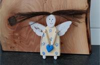 Holz Engel Angel Schutzengel Kabuki Country Anhänger Weihnachten Baden-Württemberg - Leingarten Vorschau