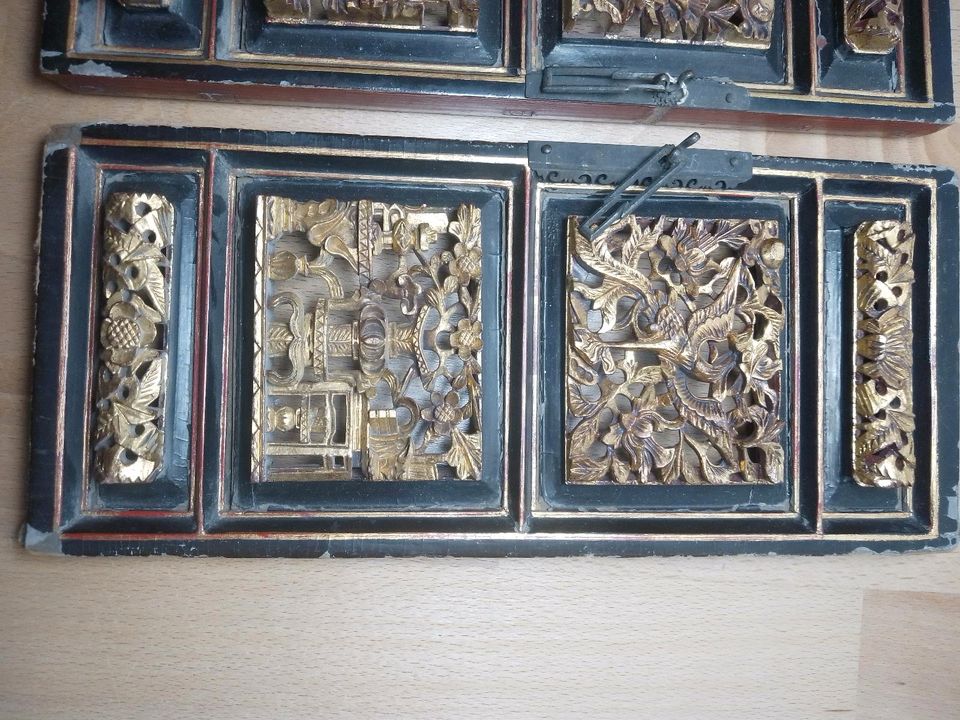 Chinesische Schnitzereien Holz antik in Nürnberg (Mittelfr)