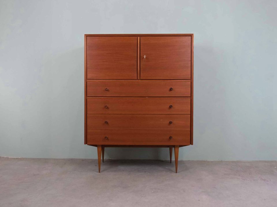 Vintage Kommode Highboard Teak 50er 60er 70er MidCentury in Gießen