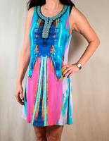 buntes Sommerkleid mit Perlenstickerei Desigual Gr. 38 Bayern - Großostheim Vorschau