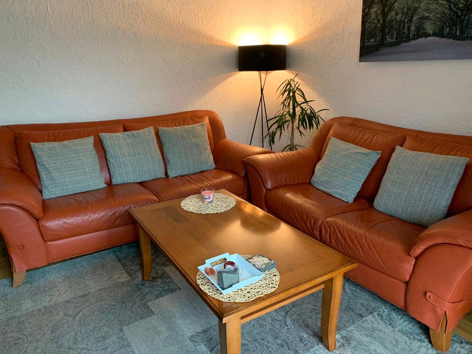 Couch Garnitur Echtleder in Herne