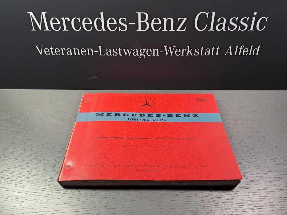 Mercedes-Benz Fahrgestell-Ersatzteilliste Type L 408 G - O 309B in Alfeld (Leine)